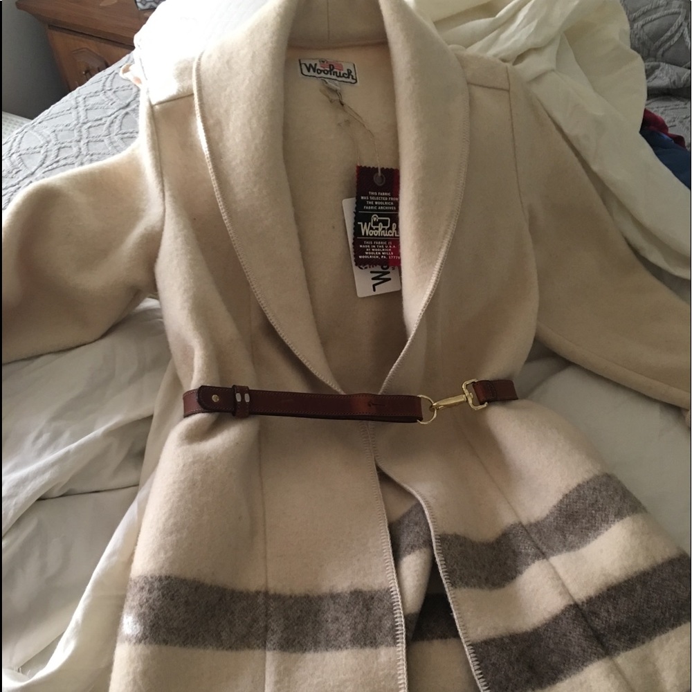 Woolrich Cream and Gray Women's Coat